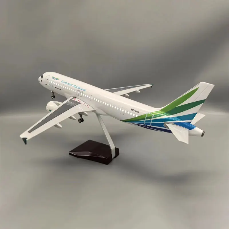 

47CM 1/80 Scale Airbus A320 Cambodia Lanmei Airlines Aircraft Model Toys Diecast Resin Plane Collection Display Gifts Item