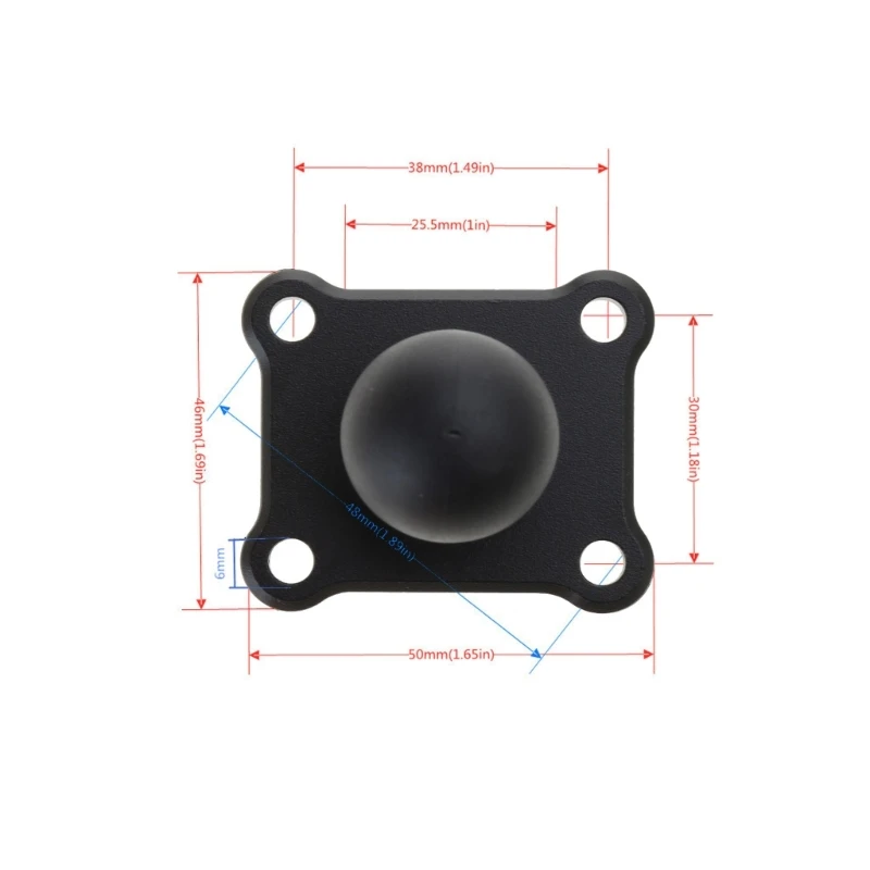 Aluminum Alloy Square Mounting Base with 1 Inch Ball for Head Mount for Zumo 400/450/500/550/660 Rider GPS for Motorcycl image 6
