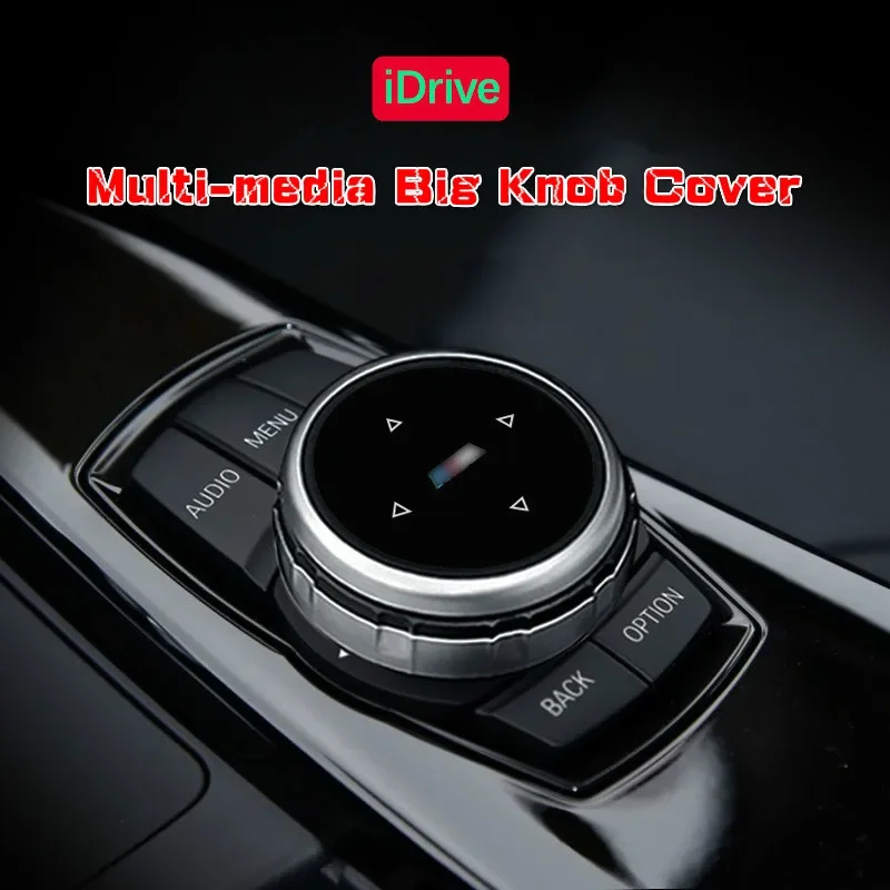 Multimedia-Knöpfe decken IDrive-Aufkleber ab, universelle Passform, Vinyl-Aufkleber für Fahrzeuginnenraum-Zubehör