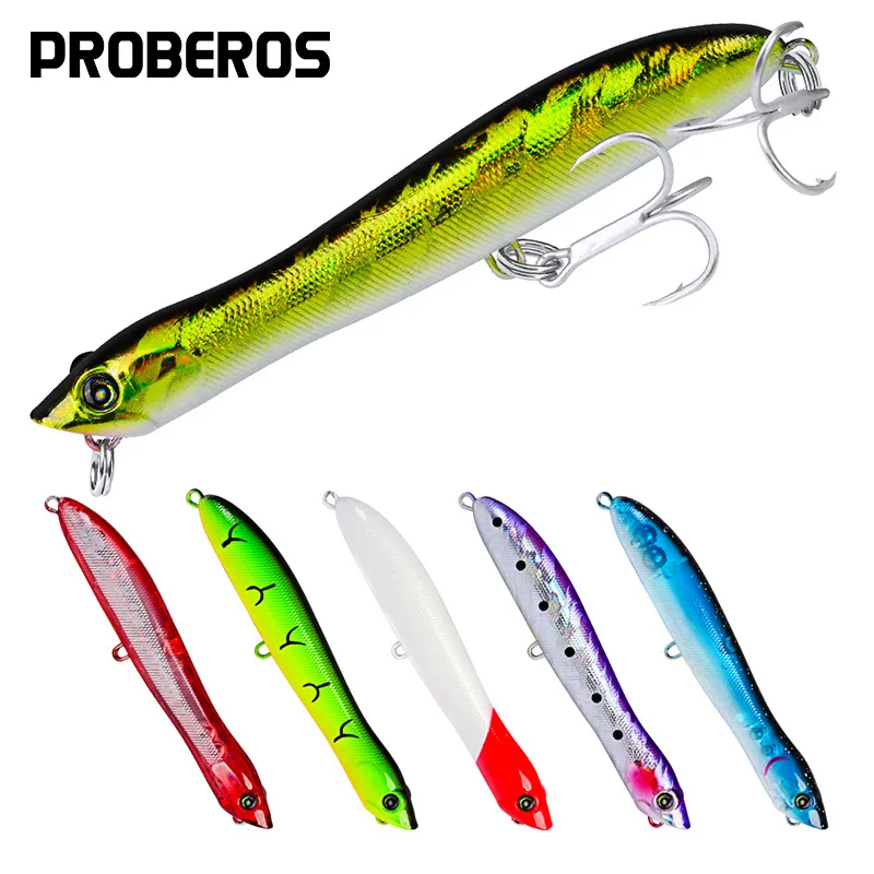 

3pcs Plastic Bionic Submerged Bait Fishing Accessories Fishing Surface Floating Bait for Sea bass Walk The Dog Artificial Lure