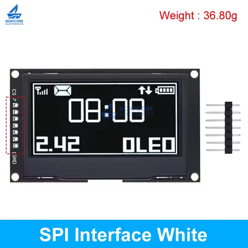 1PCS 2.42 inch 128x64 OLED Display Module SSD1309 HD Screen 7 Pin SPI IIC I2C Serial Interface for Arduino UNO R3