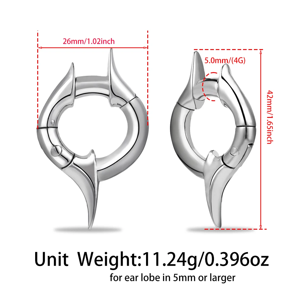 Vankula 2PCS Vintage Galactic  Ear Weights Hangers Stainless Steel Tunnels Gauges for Stretched Lobe Piercing Body Jewelry