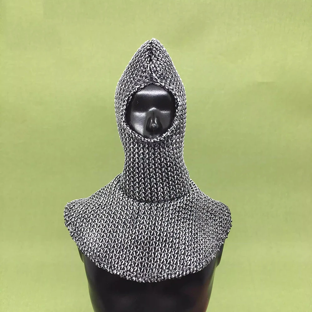 FIRE PHOENIX 1/6 FP003 Malta Knights Hospitaller Male Warrior Chainmail Head Hood Leather Material Model For 12inch Doll Action