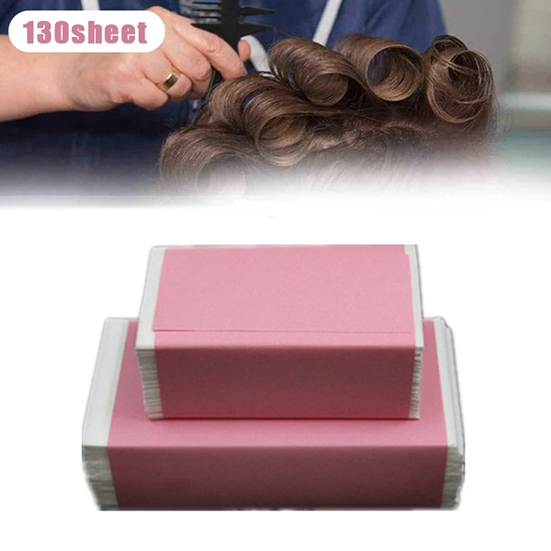 (Ce14)S/L 130 Sheets Thin Perm Papers Heat Resistant Blanching Hair Styling Tool Salon Disposable Perm Hair Paper Hairdressing