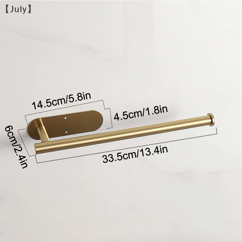 Suporte autoadesivo para rolo de papel, suporte de armazenamento de gancho de cozinha, aço inoxidável, montagem na parede, toalheiro