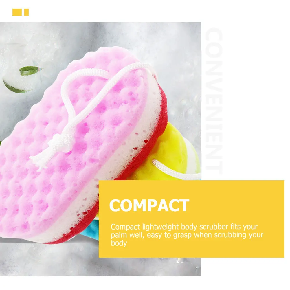 

4pcs Bath Sponge For Adults Wear-Resistant Body Scrubber Portable Shower Use Bathing Ball Household Bathroom