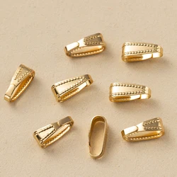50pcs Stainless Steel Buckle Clasp for Pendants Charm Connectors Clip Pinch Bail Clasp Necklace DIY Jewelry Making Accessories