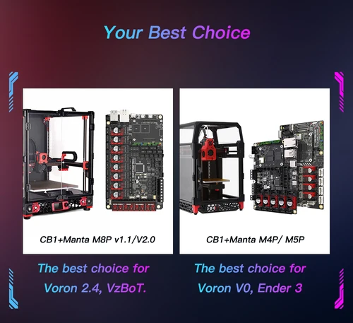 Imagen 2 del producto Placa base BIGTREETECH Manta M8P V2.0 STM32H723ZE 32bit para Klipper Raspberry Pi para Voron V0 Ender 3, placa de Control de impresora 3D