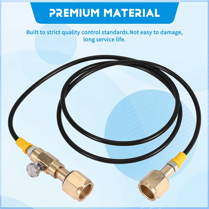 Station de recharge de réservoir ABXF-O2, transfert d'adaptateur de charge avec tuyau de 1.5M 5 pieds W21.8-14 à W21.8-14 (DIN 477)