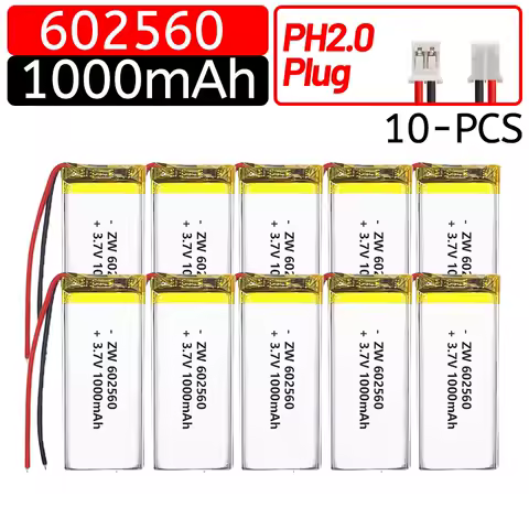 Battery 602560 3.7V 1000mAh Lithium Polymer Battery for POS machine, solar lamp and other devices 3.7v Polymer Battery