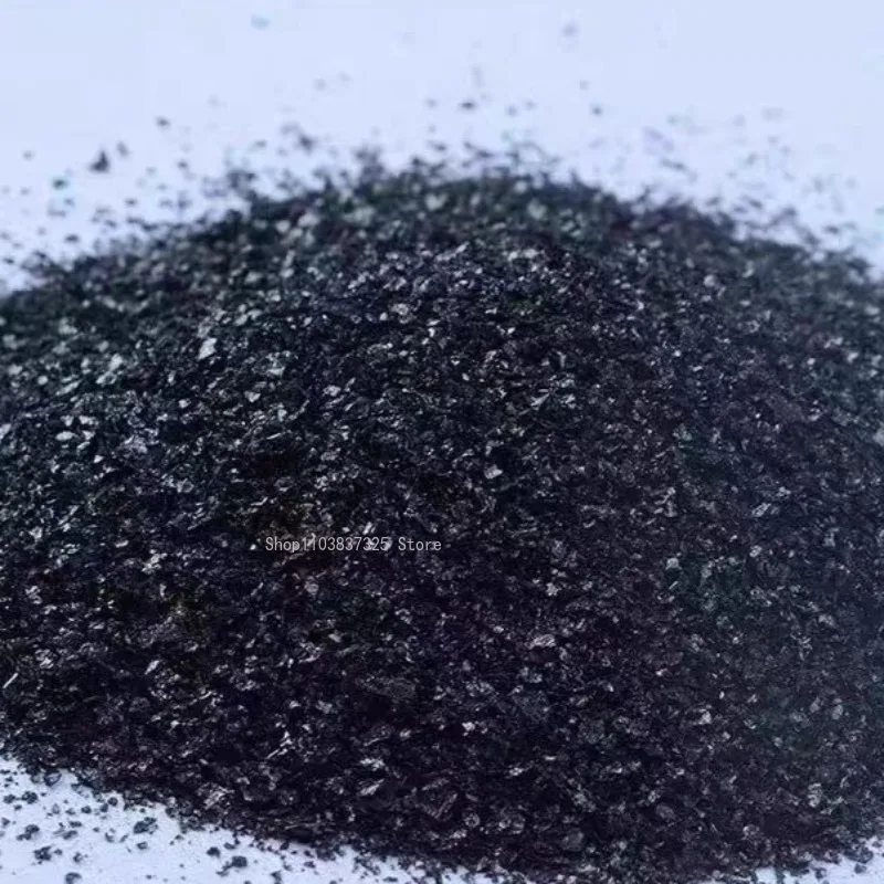 500 جرام مستخلص أعشاب بحرية عضوي عالي النقاء على شكل ورقة سوداء سماد قابل للذوبان في الماء يعزز نمو جذور النبات وتحسين التربة