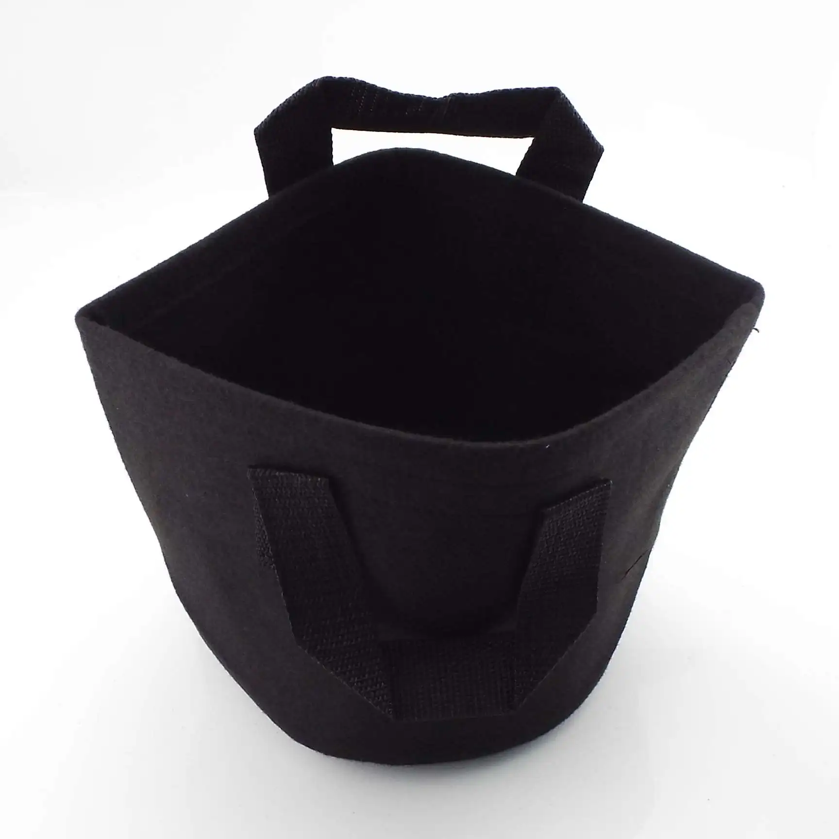 Black Color Fabric Grow Bag Felt Plant Bags Planter Growing Container with Handle Vegetable Potato Flower Pot 3 Gallon 25x22cm
