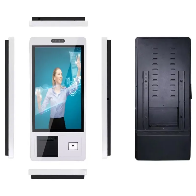 27 Inch Interactive Self Service Payment Kiosk Automatic Touch Screen Kiosk Self Ordering Machine for Restaurant