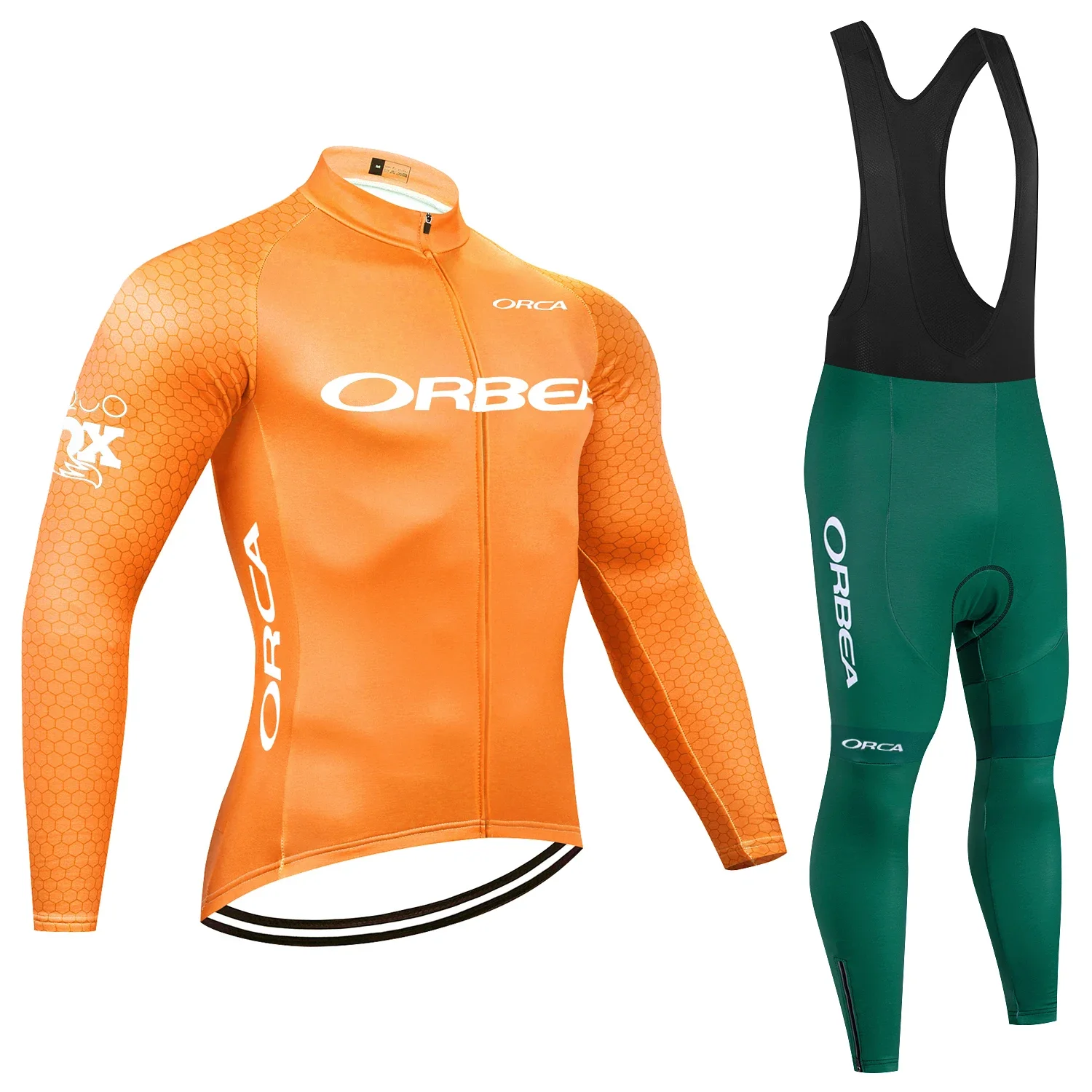 Зима 2025 Оранжевый велосипедный трикотаж Team ORBEA ORCA Велосипедная куртка Брюки Мужские термофлисовые Ropa Ciclismo MTB Одежда для шоссейного велосипеда