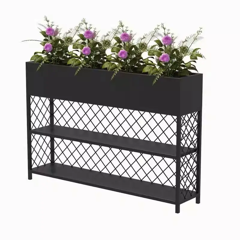 Indoor partition flower box office restaurant shopping mall outdoor flower stand courtyard multi-tiered planter shelf Nordic