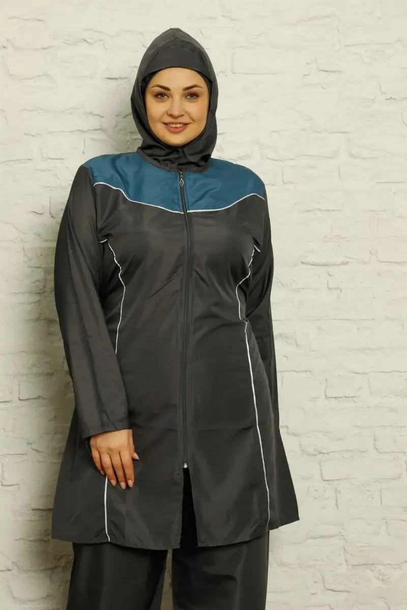 Fashion line full hijab plus size swimwear 32018