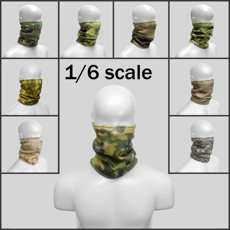1/6 Scale Soldier Model Camouflage Neck Neck Gaiter Cover 50mm Russian EMR Face Mask Model for 12" Male Action Figures Body