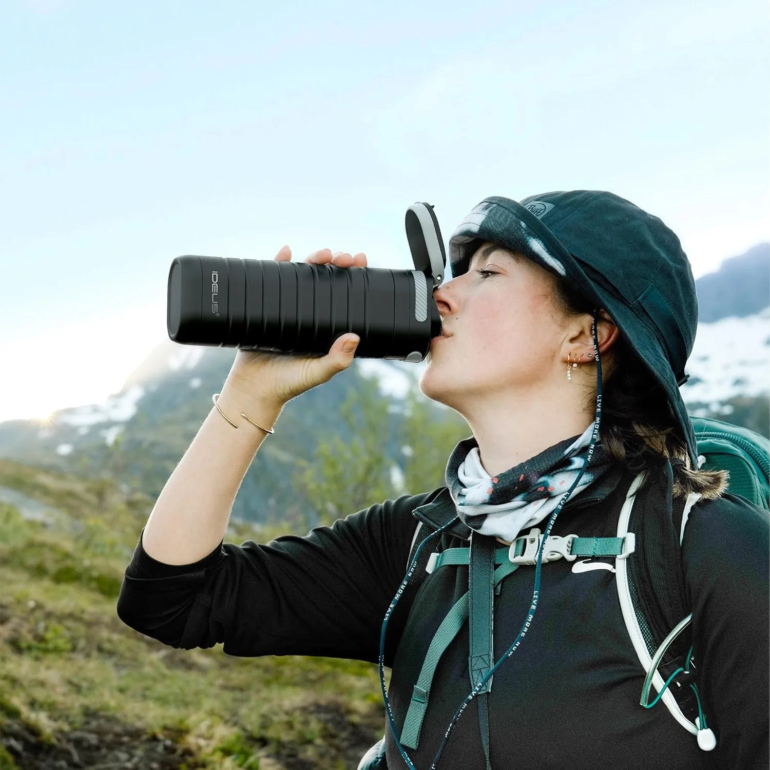 Бутылка для воды ideus из нержавеющей стали 390 мл, изолированная чашка, запираемая, герметичная, подходит для путешествий и активного отдыха.