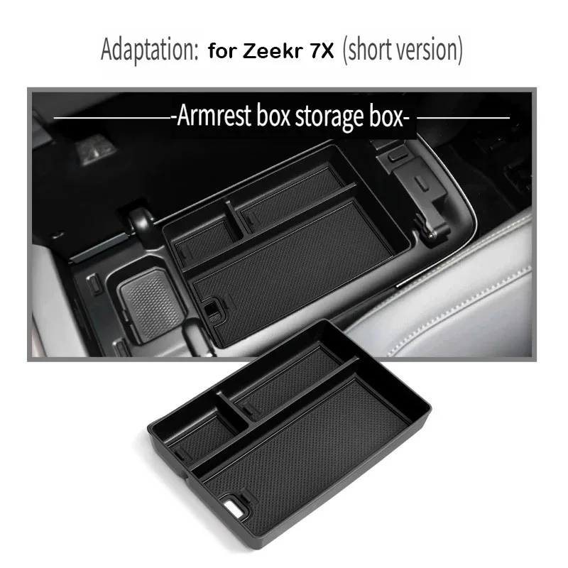 Center Console Organizer Tray Armrest Storage Box for Zeekr 7x 2024 2025, ABS For Tidy Collection of Glasses, Other Items