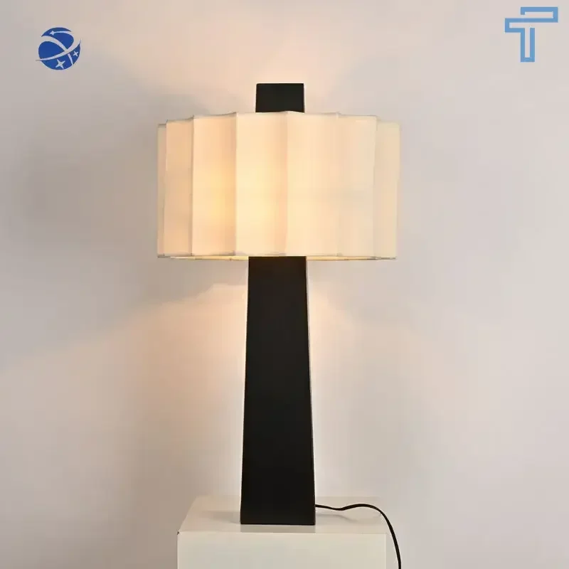 Original brand new！5-Year Warranty  Bedroom Corridor Living Room Luxury European Bronze Square Column Table Lamp