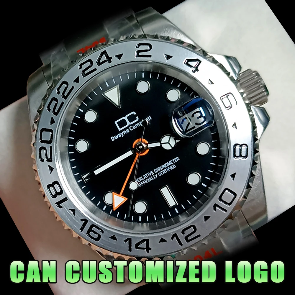 40.5mm Diving Automatic Mechanical Can Custom Logo Men's watches NH34 Movement Aluminium Bezel Waterproof Wristwatch Sapphire