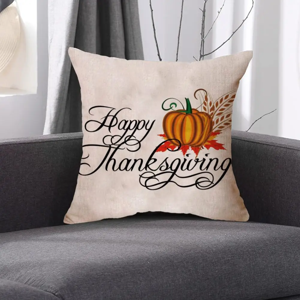 

Fall-themed Throw Pillow Cover Fall Decor Pumpkin Sunflower Wreath Thanksgiving Pillow Cover Hidden Zipper for Sofa for Fall