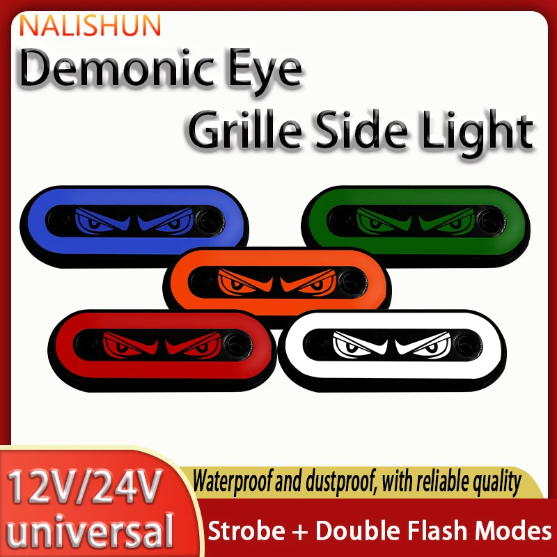 

2PCs Side Marker Lights Enhanced Visibility with Flashing and Constant Light Modes Driving Safety Truck Light Warning Tail Light