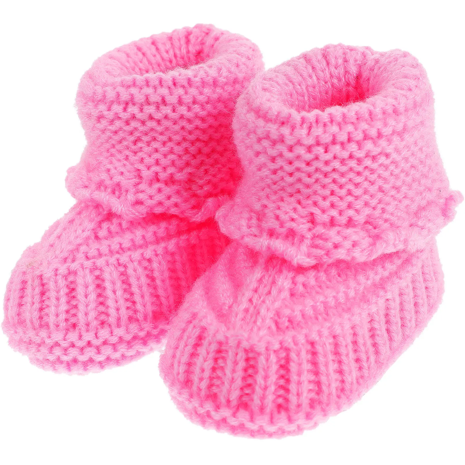 

1 Pair Infant Crochet Shoes Handmade Baby Knitting Booties Soft Wool Yarn Warm Winter Shoes Knitted Baby Shoe Newborn Booties