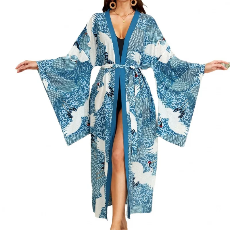 10 Colors New Beach Cover Up Cardigan Swimwear Kimono Bikini Coverup Loose Beachwear for Vacation Sun Protection
