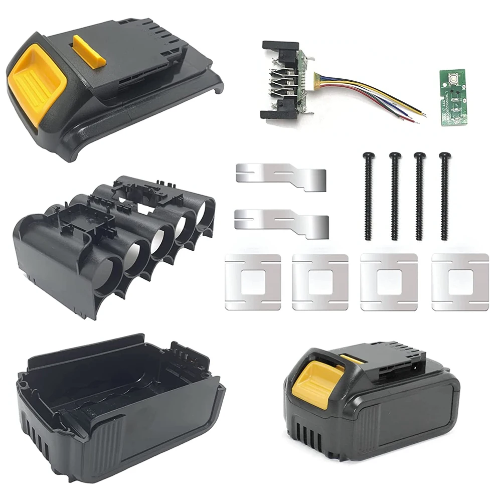 

18V 20V 3.0Ah 4.0Ah Battery Case Parts Cover Replacement for DCB200, DCB201,DCB203,DCB204,Battery Repair DIY Kit