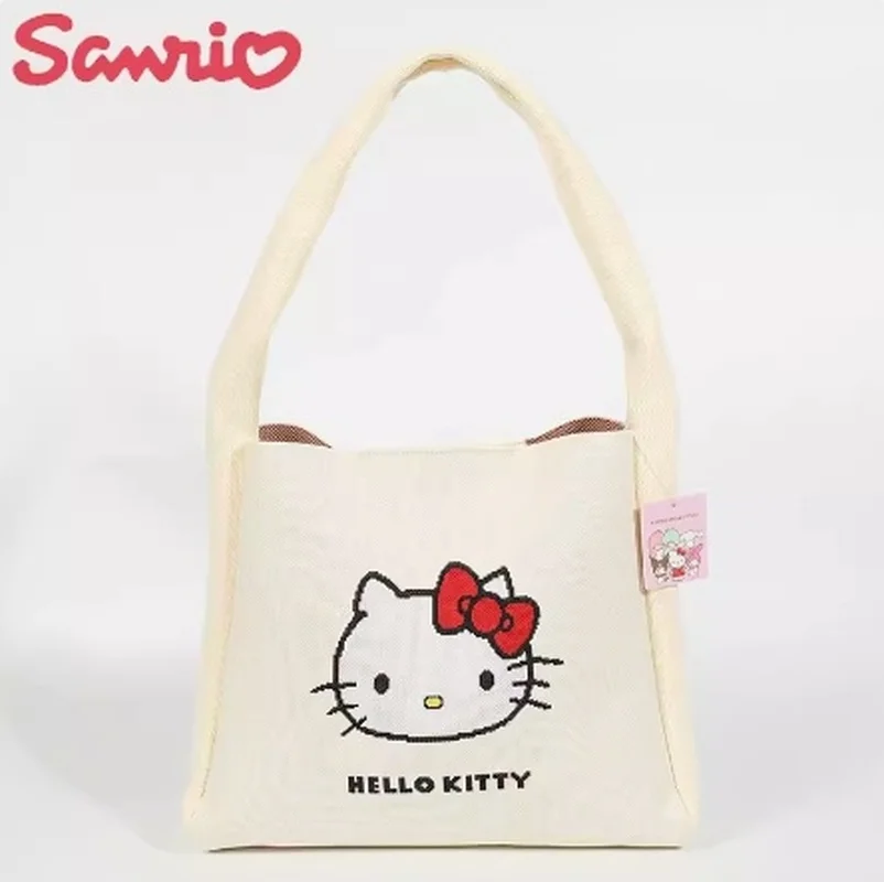 Sanrio Genuine Shoulder Bag, Kuromi Knitted Bag, Pacha Dog, Katie Cat, Large Capacity Shoulder Bag, Kt Cat Handbag Gift