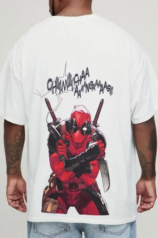 

Deadpool Wolverine Cartoon Graphic Printing Summer Autumn Winter Cotton Men's and Women's T-Shirts Short Sleeves Luxury Outdoor