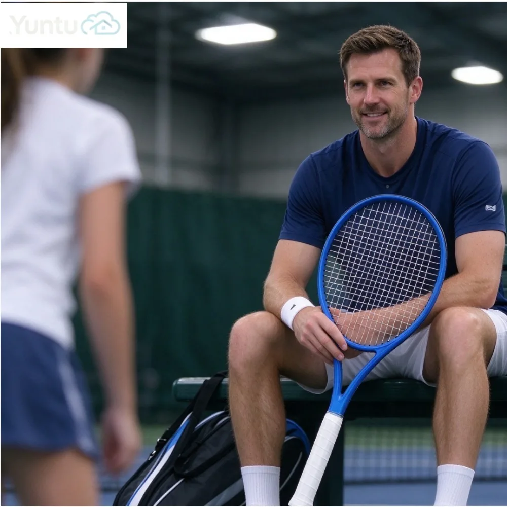 Full Carbon Pre-strung Tennis Racquet, Professional-Grade Tennis Racket for Coaching & Systematic Skill Training