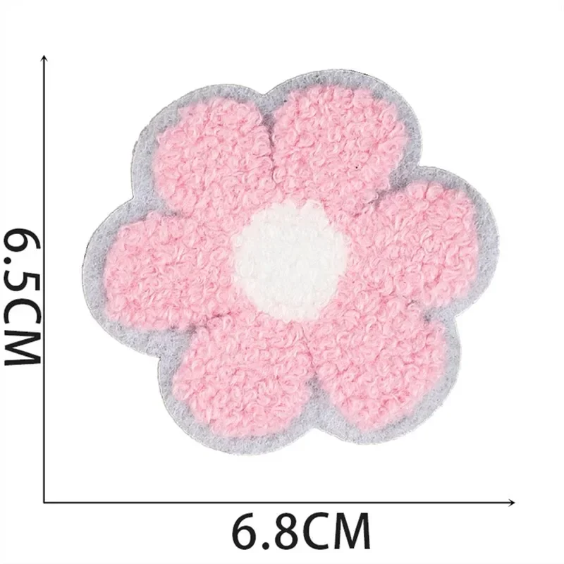 Embroidered Patch Iron On Patches for Clothing Pocket Flower Clothes Stickers Fabric Sewing Thermal Adhesive Applique Fusible