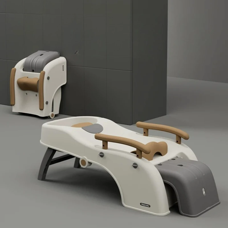 Foldable Salon Bed Hair Washing Chair Shampoo Chair for Children Shampoo Bed High Quality Thai Beauty Head Wash Salon Furniture