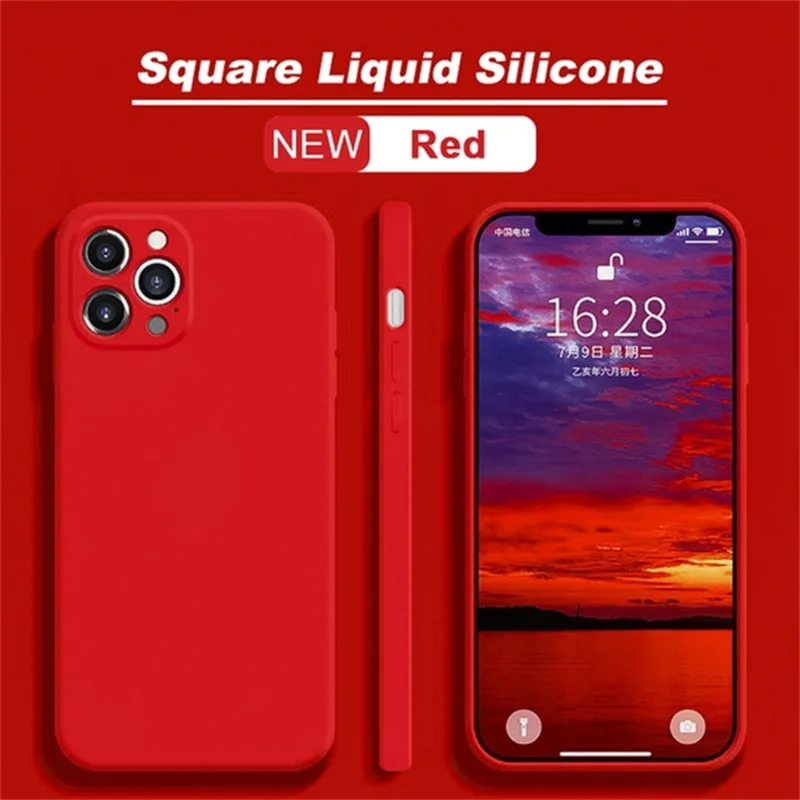 Luxuriöse, stoßfeste Hülle aus flüssigem Silikon für iPhone 17, 11, 12, 13, 14, 15 Pro Max, 7, 8, 15 Plus X XS XR Max, Mini-Rückseite, weiche Abdeckung – Detail 8