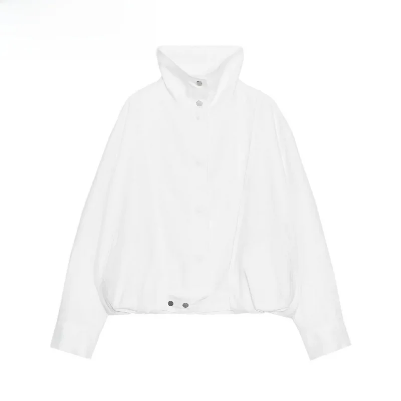 

Women's Linen Pilot Jaet Coat Pleated Loose Waist Long Pants Street Sle Breathable Long Sve Button Closure Color