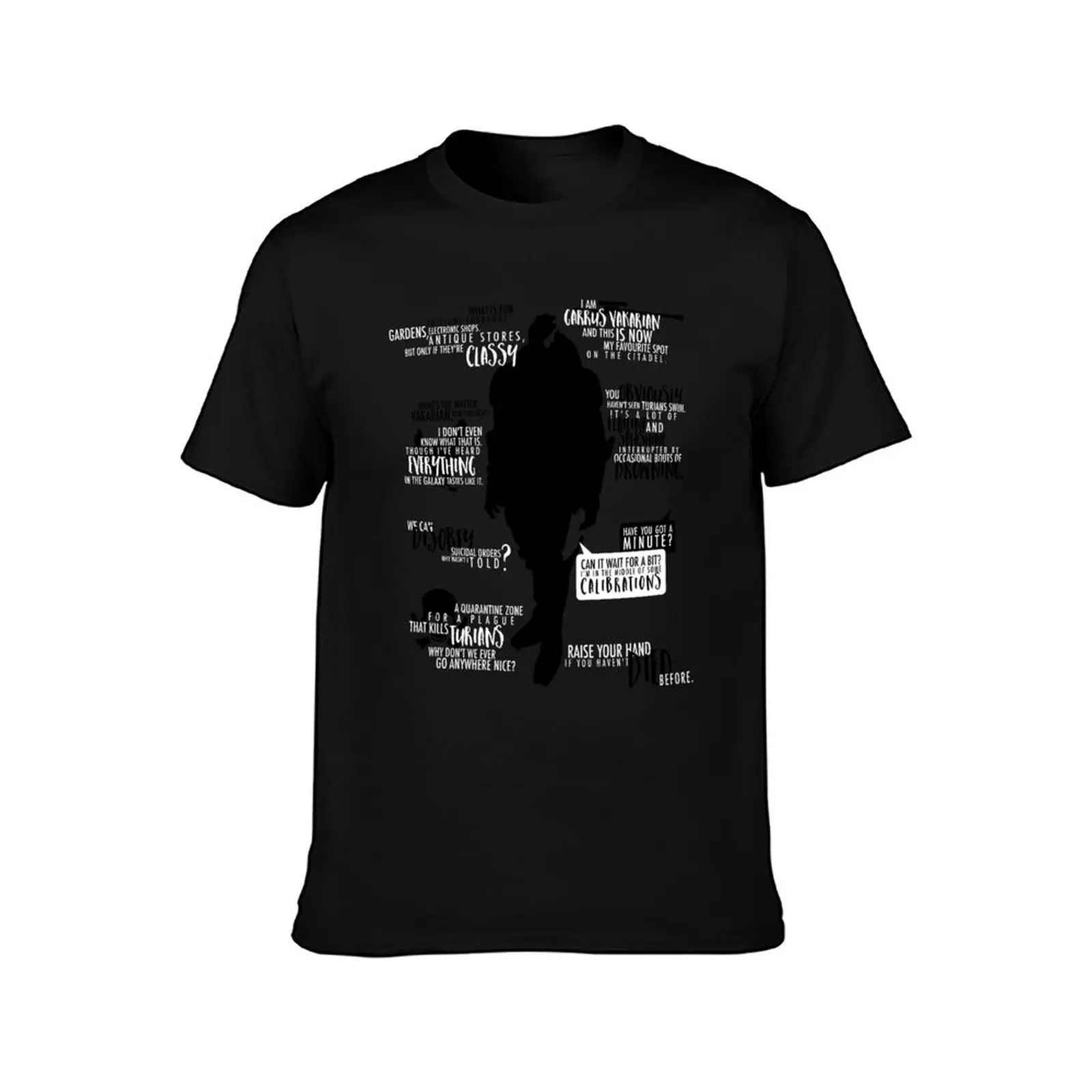 Mass Effect - Garrus Vakarian T-Shirt Basic Solid Color Short Sleeve Cotton Top T-Shirt