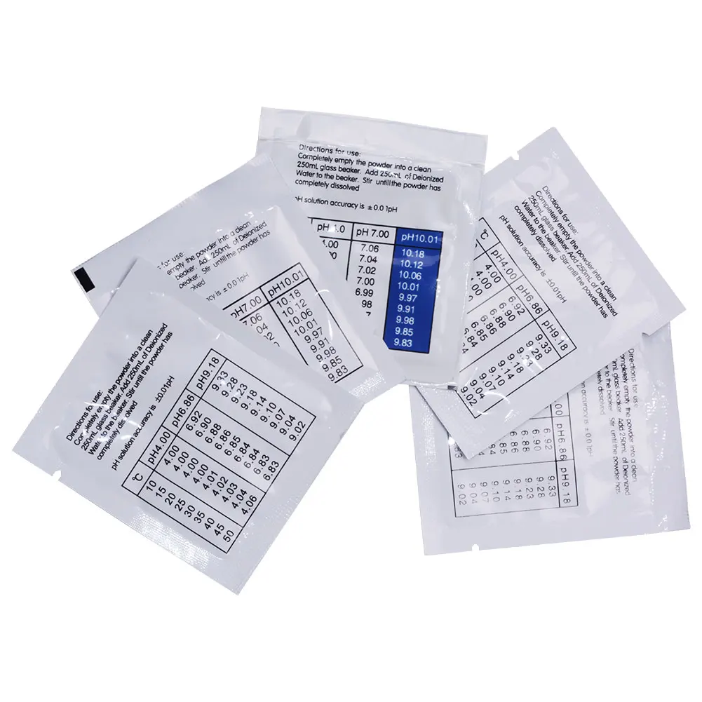 Yieryi Ph Buffer Calibration Powder Set Ph4.01 Ph6.86 Ph7.00 Ph9.18 Ph10.01 ORP 256MV For Ph Meter Water Tester Calibration