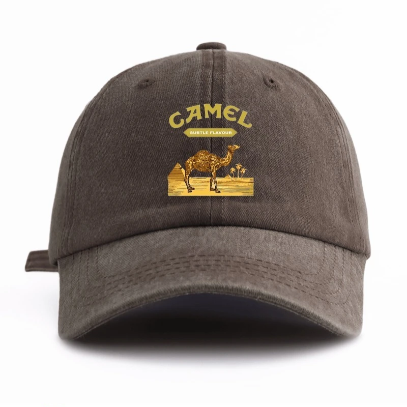 Casquette de Baseball délavée imprimée CAMEL, classique, décontractée, élégante, cadeau parfait pour les familles et les amis grand-père, 1 pièce