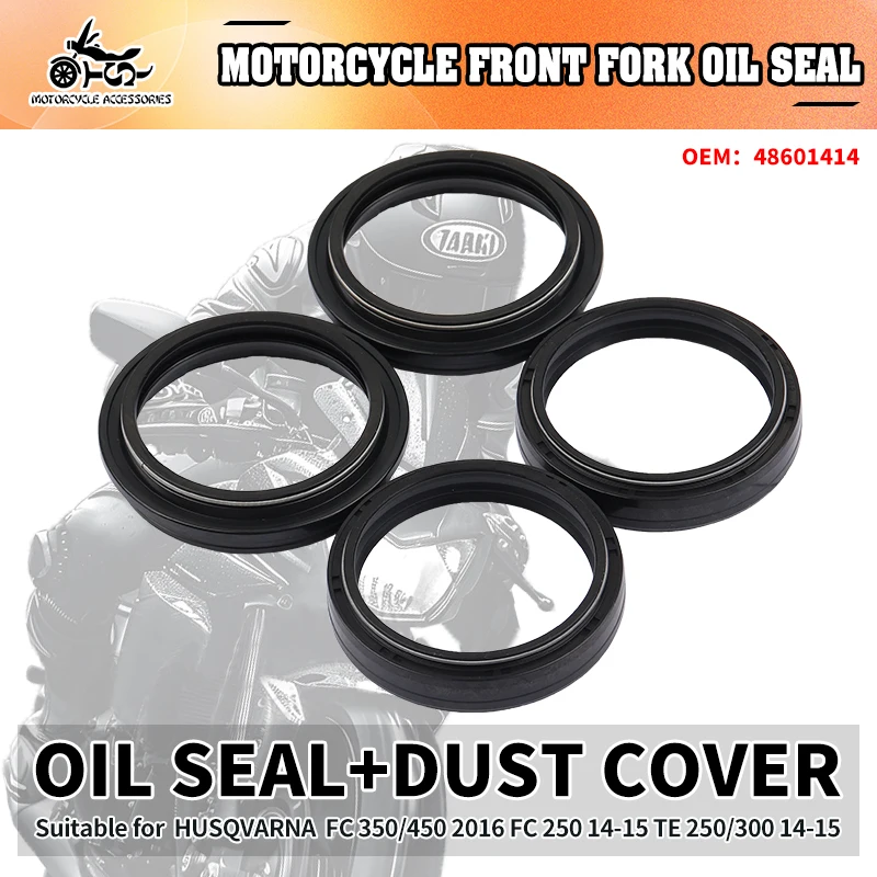

SJ 48601414 Motorcycle Shock Absorber Fork Oil Seal Dust Shield For HUSQVARNA FC 350/450 2016 FC 250 FE250/350 TE 250/300 14-15