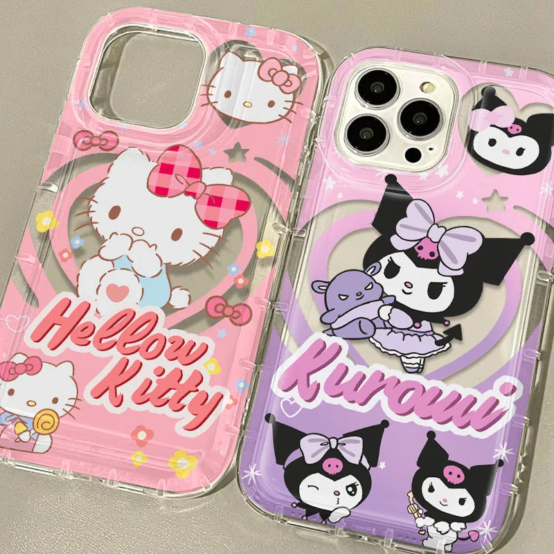 Cartoon Hello Kittys Kuromis Clear Case for Xiaomi Redmi NOTE 8 9A 9C 9T 9S 10 11 12C K40 Pro Plus 5G Airbag Shockproof Cover