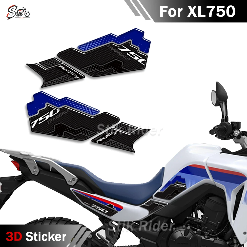 

For Honda XL750 Transalp 2023 Motorcycle 3D Tank Knee Pads, Anti-Slip Gas Fuel Oil Protector Grips Decals Kit