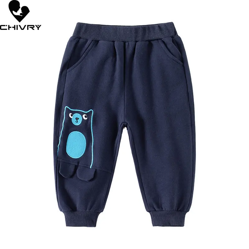 

Boys Fashion Sports Pants New 2023 Spring Autumn Baby Cute Cartoon Bear Sweatpants Kids Children Casual Harem Pants Trousers