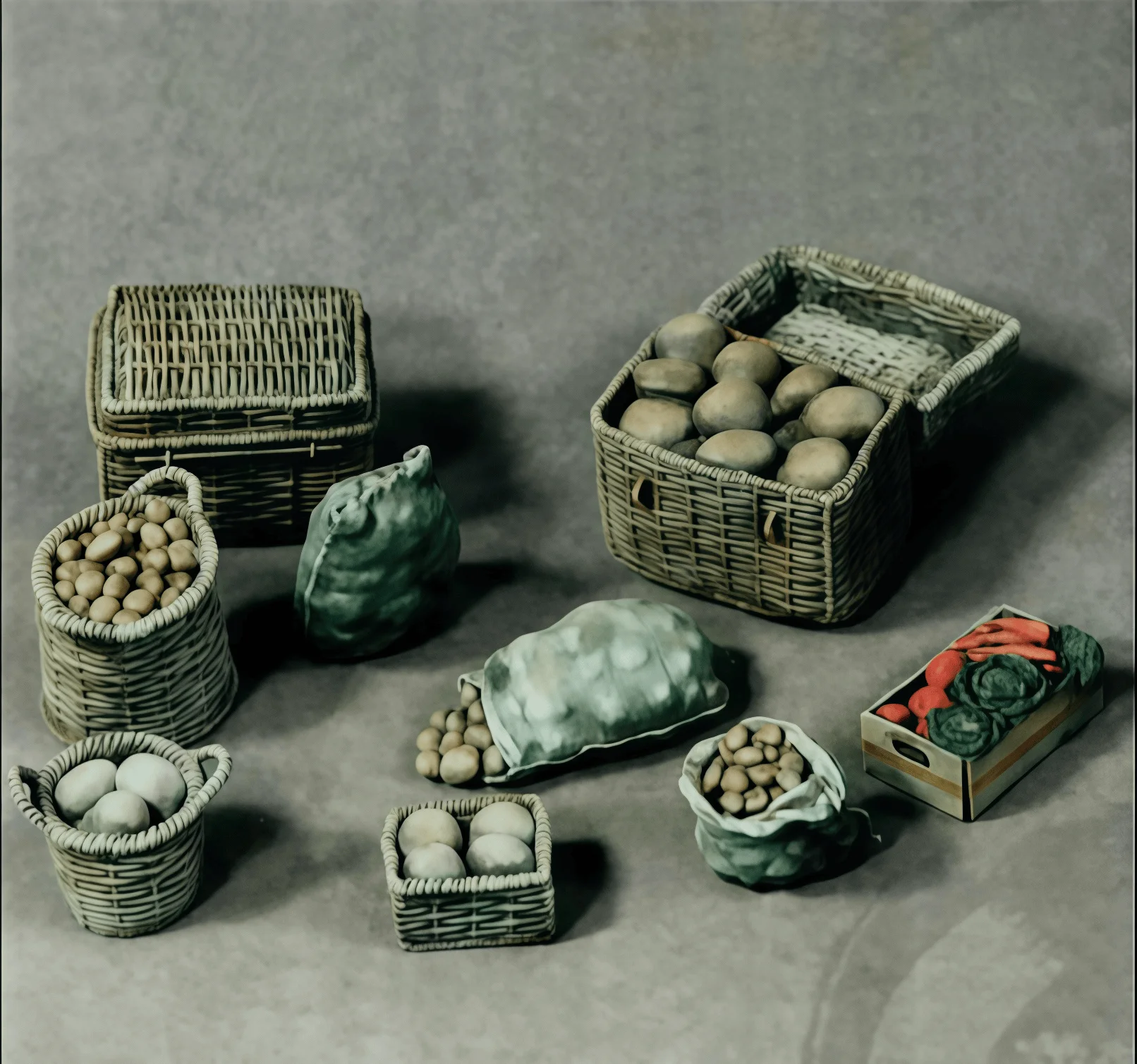 

1/35 Cast Resin Model Assembly Kit, Resin Parts for Marching Food Supplies, Unpainted