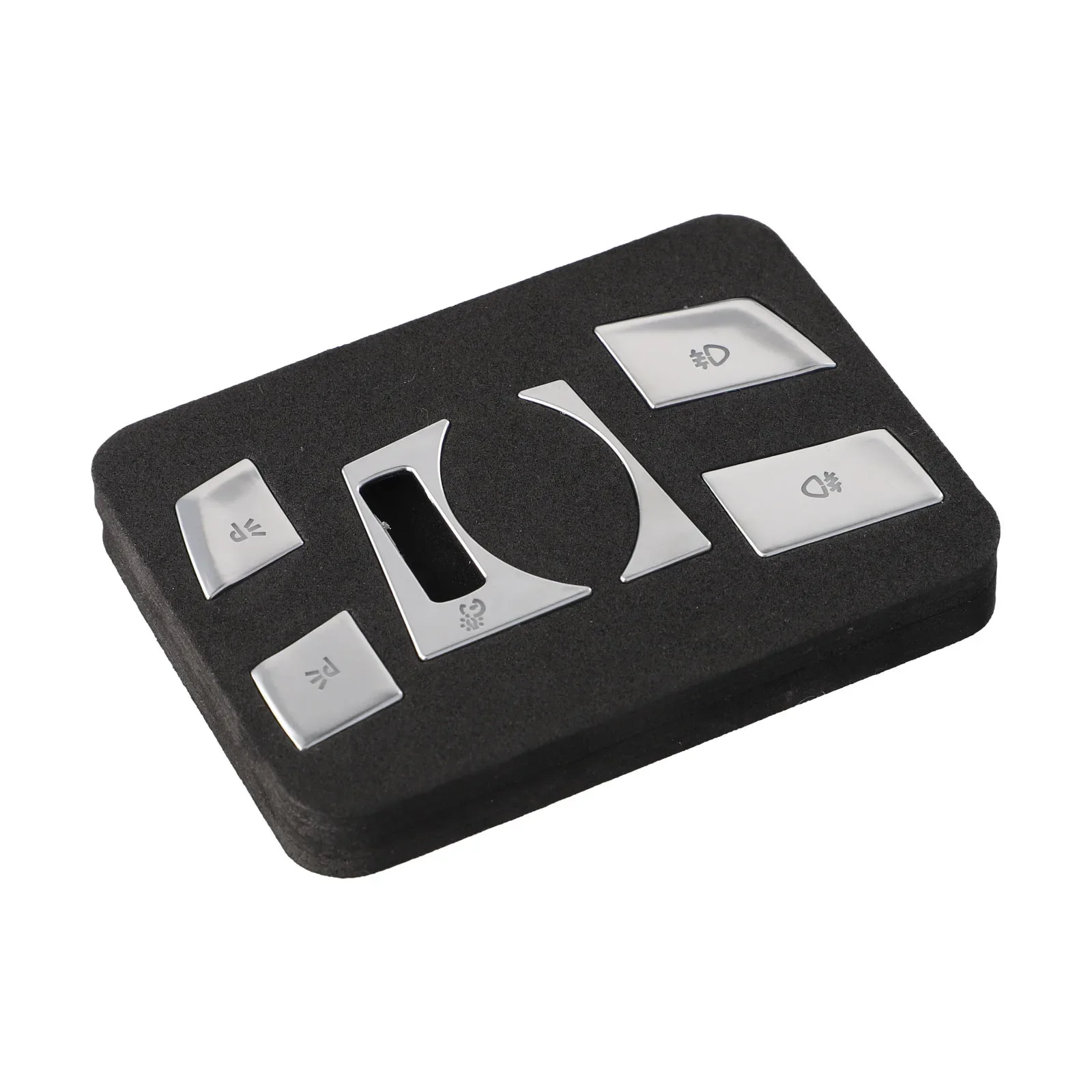 6Pcs Car Inner Headlight Switch Button Trim Cover For BMW 5 Series G30 G31 2018-2022 Auto Nterior Stickers Car Styling