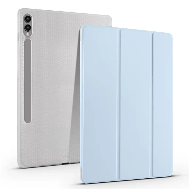 

Чехол Funda для Samsung Galaxy Tab S10 FE, тройной чехол из искусственной кожи, мягкая задняя подставка, чехол для Galaxy Tab S9 FE 10,9 дюйма SM-X510 X520