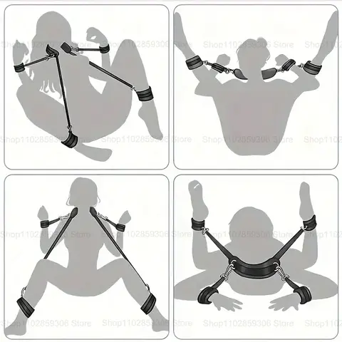 BDSM Adult Erotic Bondage Bed Games sexx Bondage Set Women Handcuffs Ankle Cuff Restraints sexx Toys For Couples Slave sexx Shop