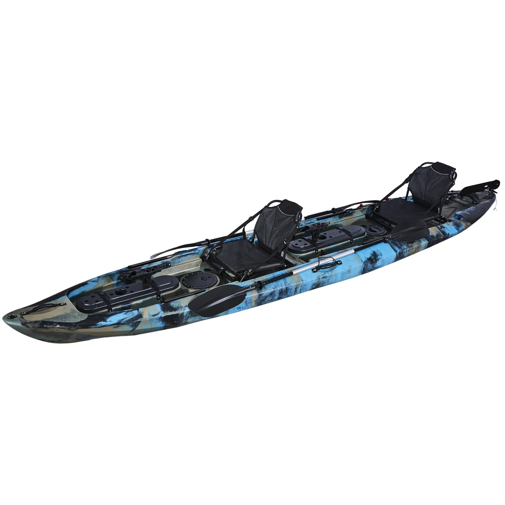 Fishing Boat Factory Wholesale 2 Person Tandem Fishing Kayak With Rudder And Chair