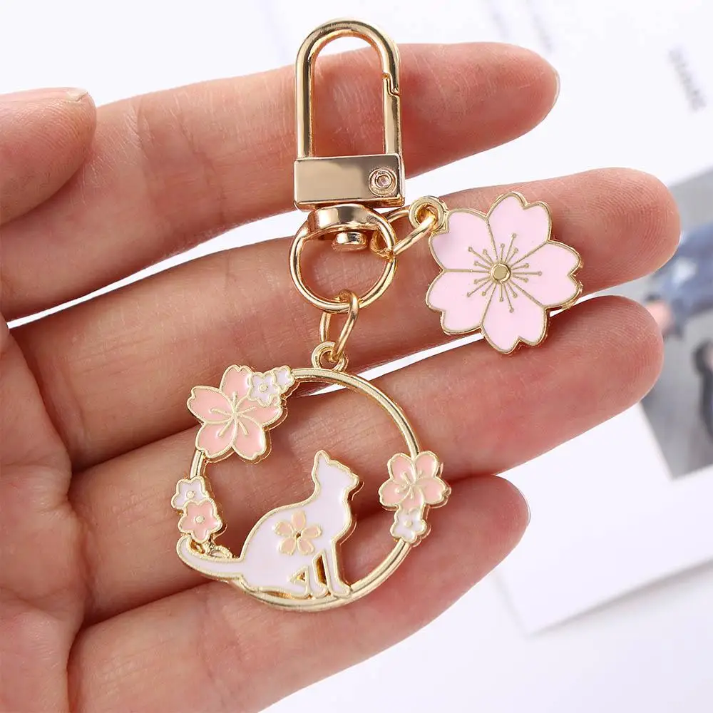 Bag Key Accessories Headset Pendant Interior Accessories Bag Ornaments Key Rings Pink Sakura Bag Pendants Rabbit Cat Keychain